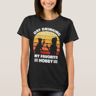 Womens Retro Woman Wine Cat Day Drinking My Favori T-Shirt