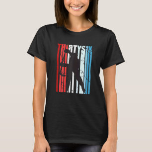 Womens Retro Womens 36th Ice Hockey Birthday Plays T-Shirt