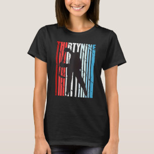 Womens Retro Womens 39th Ice Hockey Birthday Plays T-Shirt