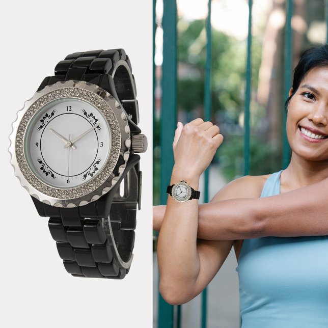 Women's Rhinestone Black Decorative Enamel Watch (Women's Rhinestone Black Decorative Enamel Watch)