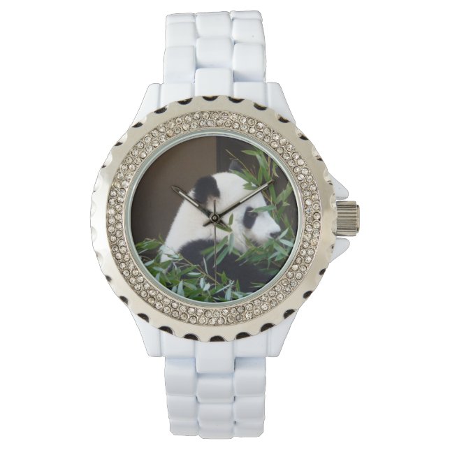 Women's Rhinestone Panda Bear Watch (Front)