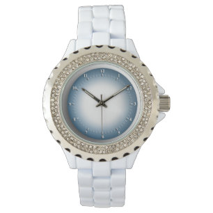Women's Rhinestone White Enamel Watch