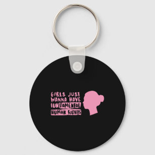 Womens Right Sticker Key Ring