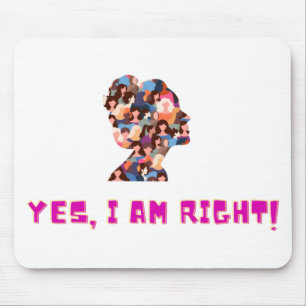 Womens Right!!! Sticker Mouse Pad