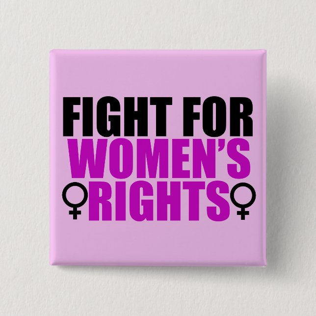 Women's Rights 15 Cm Square Badge (Front)