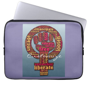 women's rights 2017 raised fist laptop sleeve