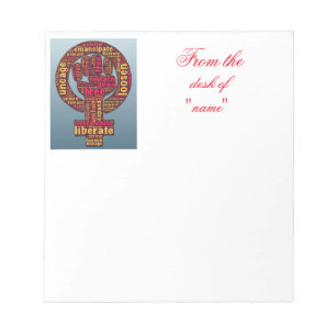 women's rights 2017 raised fist notepad