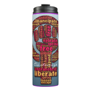 women's rights 2017 raised fist Thunder_Cove Thermal Tumbler