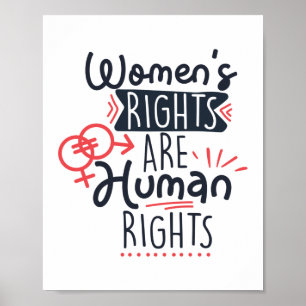 Womens Rights Are Human Right Feminist Empowerment Poster