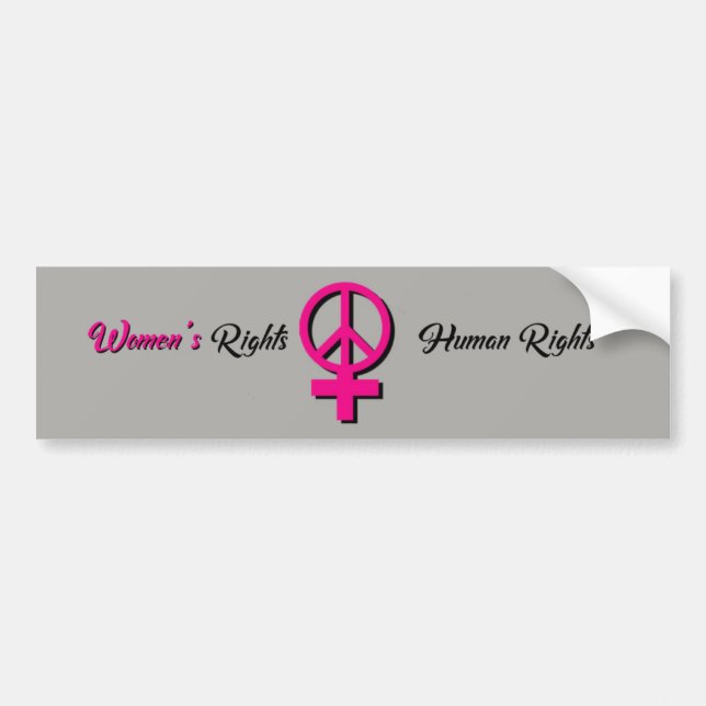 Women's Rights are Human Rights Bumper Sticker (Front)