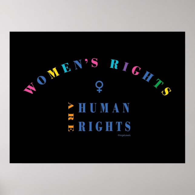 Women's Rights are Human Rights, Equality, Poster (Front)