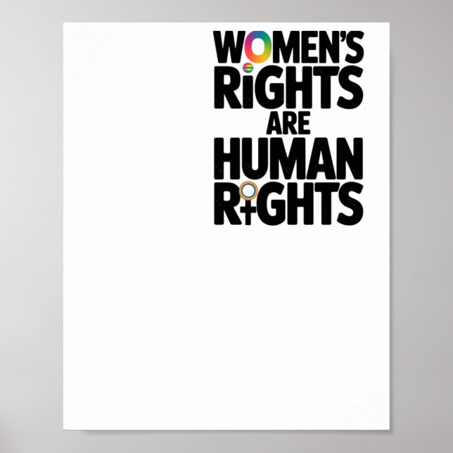 Women's Rights Are Human Rights Feminism I'am With Poster (Front)
