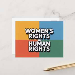 Women's rights are human rights postcard