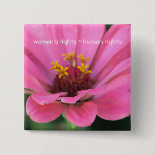 women's rights = human rights Design 4 15 Cm Square Badge