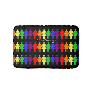 women's rights LGBTQIA black Bath Mat