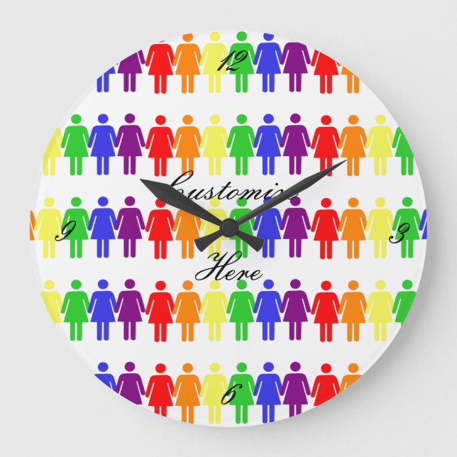 women's rights LGBTQIA Thunder_Cove Large Clock (Front)