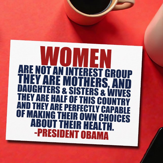 Women's Rights Obama Quote Postcard (Creator Uploaded)