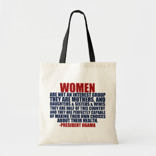 Women's Rights Obama Quote Tote Bag