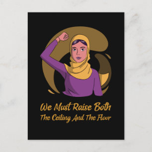 Women's Rights Raise the ceiling and the floor Postcard