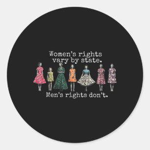 Womens Rights Vary Classic Round Sticker