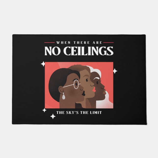 Women's Rights | When there are no ceilings BLM   Doormat (Front)