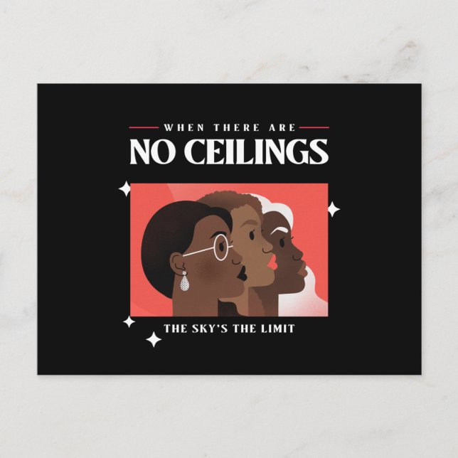 Women's Rights | When there are no ceilings BLM  Postcard (Front)