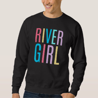 Women's River Girl Cute Summer Vintage Tubing Floa Sweatshirt
