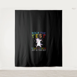 Womens Rock The Test Funny School Professor Teache Tapestry