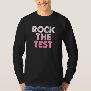 Womens Rock The Test Student Teacher Retro Vintage T-Shirt