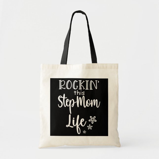 Womens Rockin This Step Mum Life Mother's Day Tote Bag (Front)