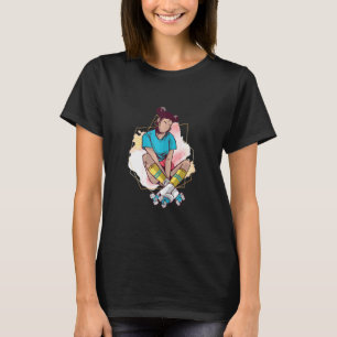 Womens Roller Skate Girl Girls Cute Inline Rollerb T-Shirt