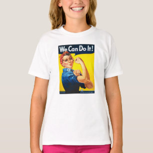 Women's Rosy the Riveter T Shirt - We Can Do It