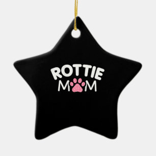 Womens Rottie Mum Apparel Rottweiler Owner Lover Ceramic Ornament