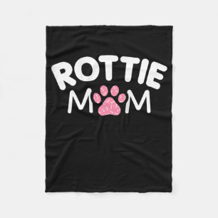 Womens Rottie Mum Apparel Rottweiler Owner Lover Fleece Blanket
