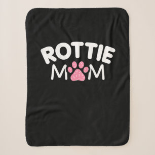 Womens Rottie Mum Apparel Rottweiler Owner Lover Sherpa Blanket