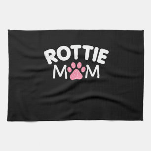 Womens Rottie Mum Apparel Rottweiler Owner Lover Tea Towel