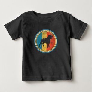 Womens Rottweiler Dog Lover Distressed Baby T-Shirt