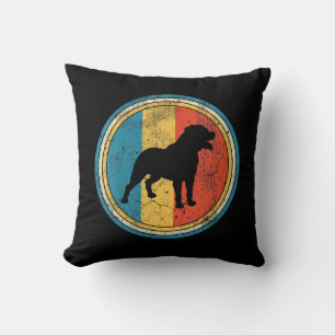 Womens Rottweiler Dog Lover Distressed Cushion
