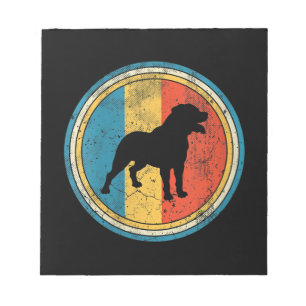 Womens Rottweiler Dog Lover Distressed Notepad