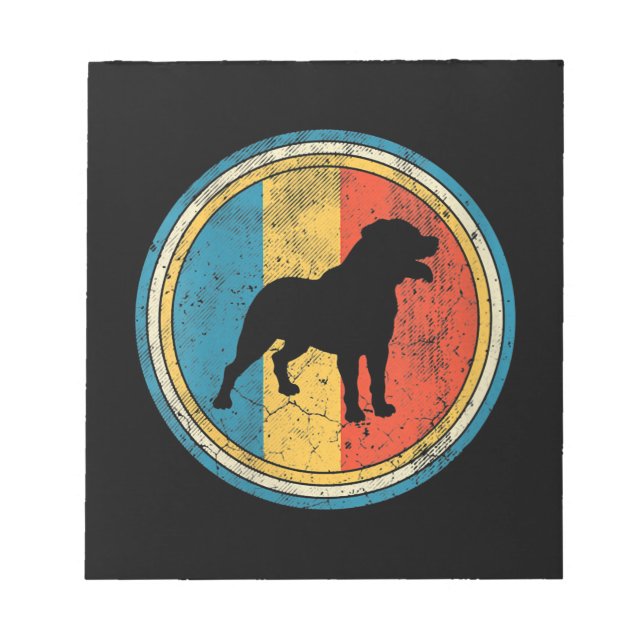 Womens  Rottweiler Dog Lover Distressed Notepad (Front)