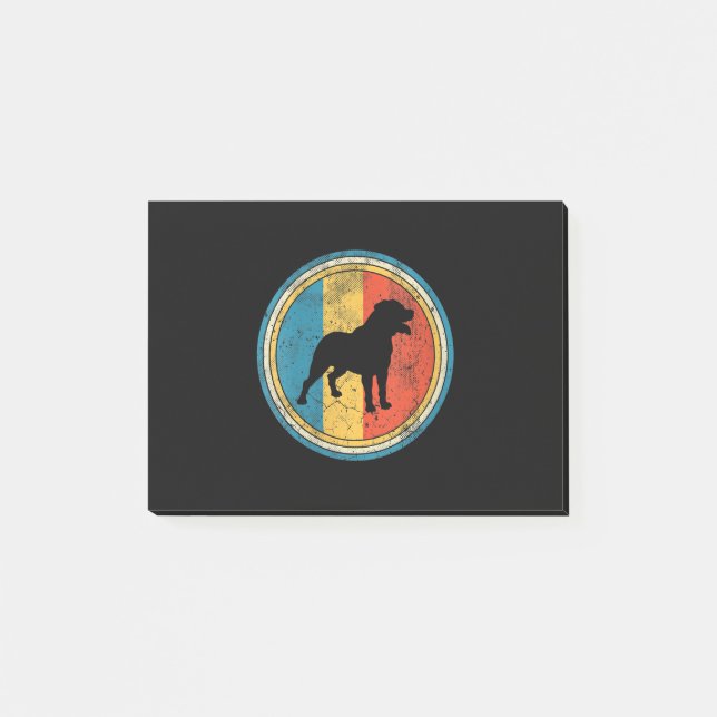 Womens  Rottweiler Dog Lover Distressed Post-it Notes (Front)