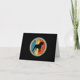 Womens  Rottweiler Dog Lover Distressed Thank You Card