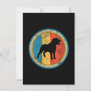 Womens Rottweiler Dog Lover Distressed Thank You Card