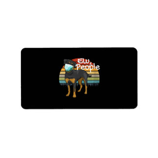 Womens Rottweiler Puppy with Mask - Ew People - Label