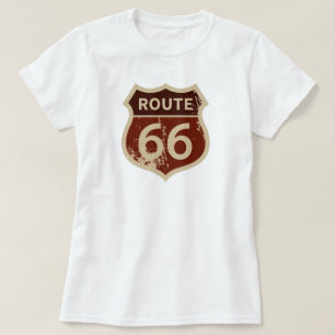 Women's ROUTE 66 Historic Road Sign Landmark T-Shirt