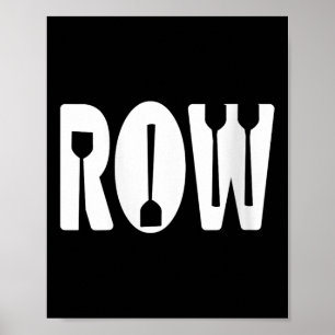 Womens Rowing Paddle Minimalist Crew Team Enthusia Poster