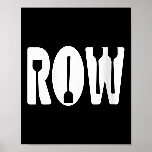 Womens Rowing Paddle Minimalist Crew Team Enthusia Poster (Front)