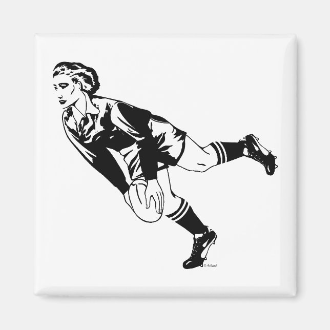 Womens' Rugby Pass Magnet (Front)