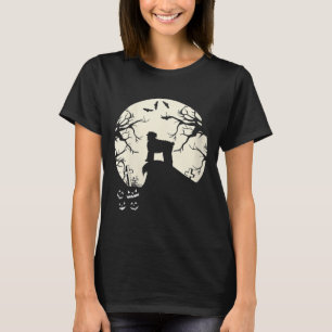 Womens Russian Black Terrier In The Moon Dog T-Shirt