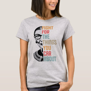 Womens Ruth Bader Ginsburg Notorious RGB Fight For T-Shirt